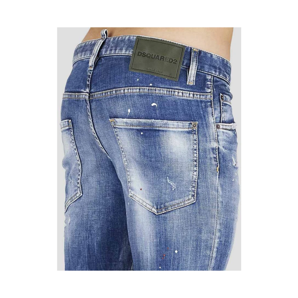 Dsquared2 Blauwe Skater Jeans met Distressed Look Blue Heren