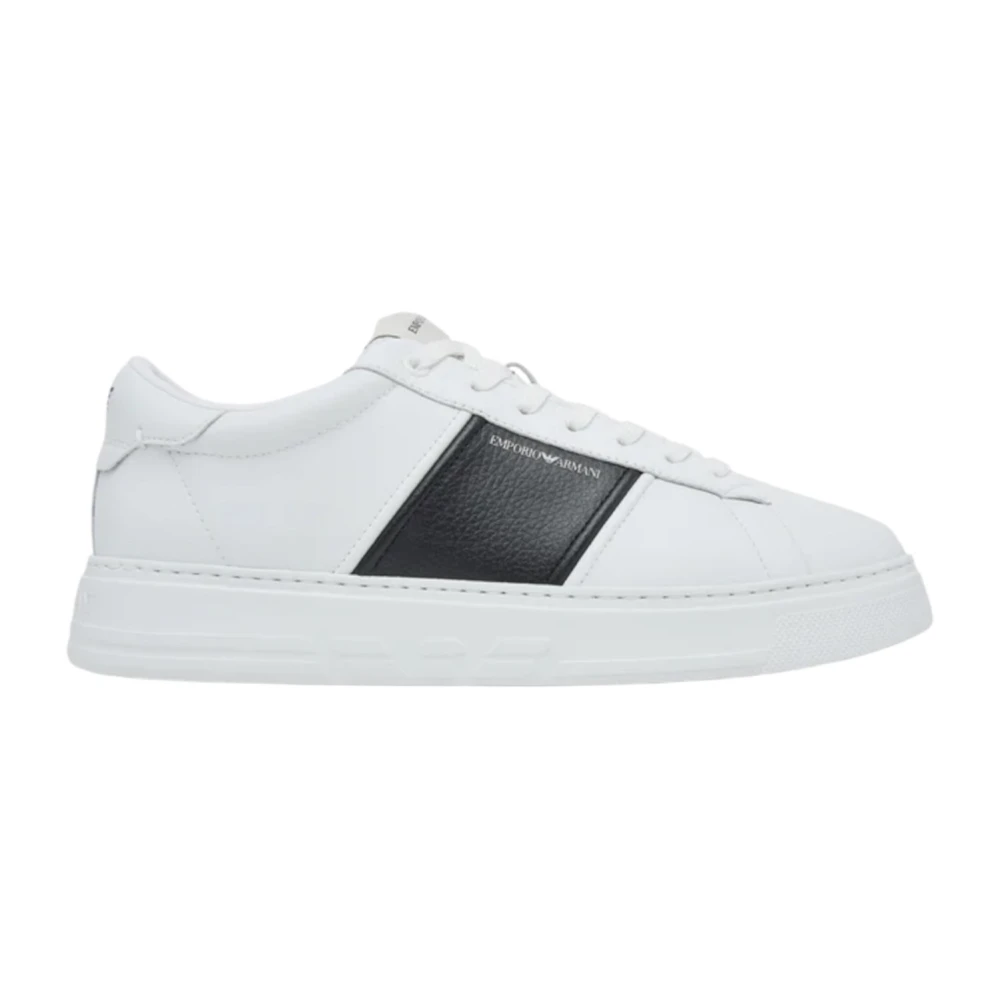 Emporio Armani Men's White Low Top Trainers - Sneakers - 11 Uk - Shoes