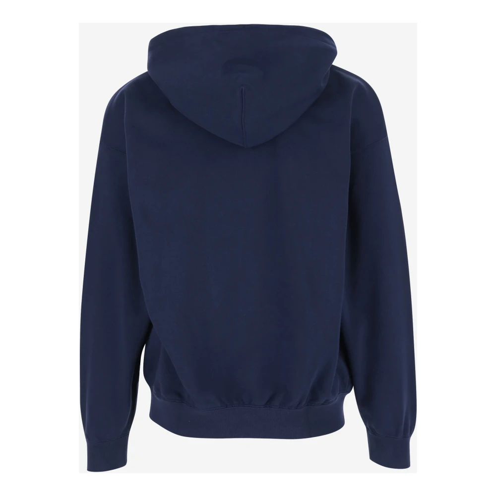 Y-3 Blauwe Zip Hoodie Sweater Blue Heren