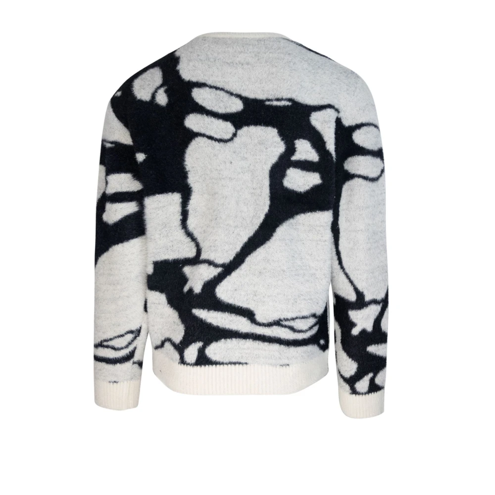 Iuter Witte Sweater Regular Fit Katoen Acryl White Heren