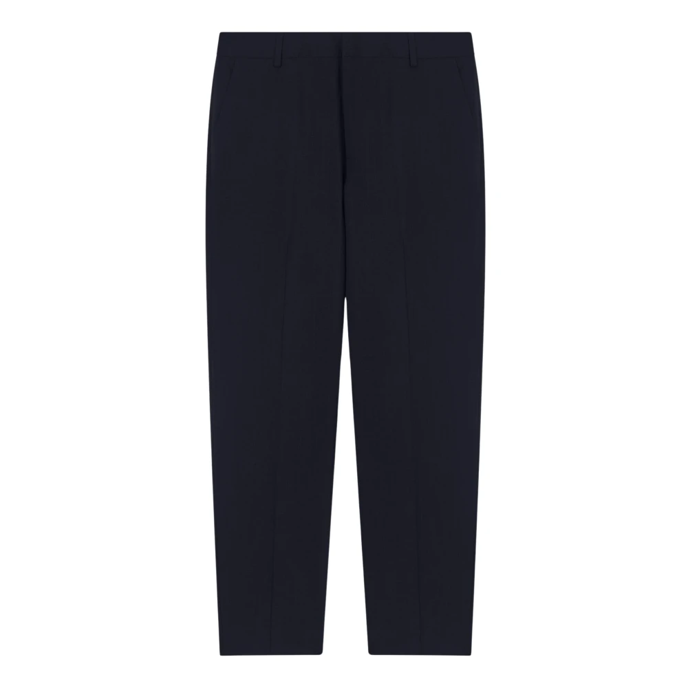 Emporio Armani Mannelijk Zwart Broeken Heren, L, Wol, Travel Essential Lichtgewicht Wollen Broek
