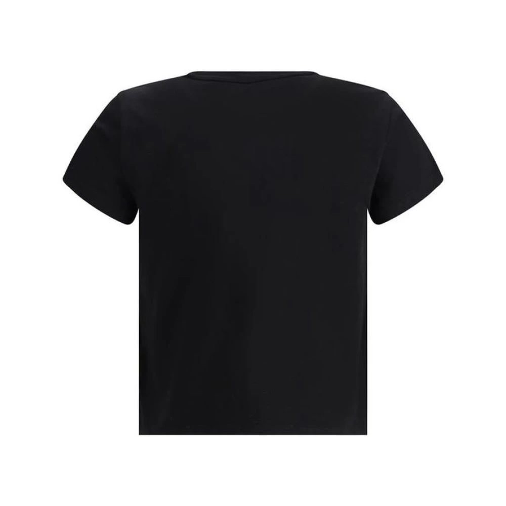 alexander wang Geborduurd Logo Crew Neck T-Shirt Black Dames