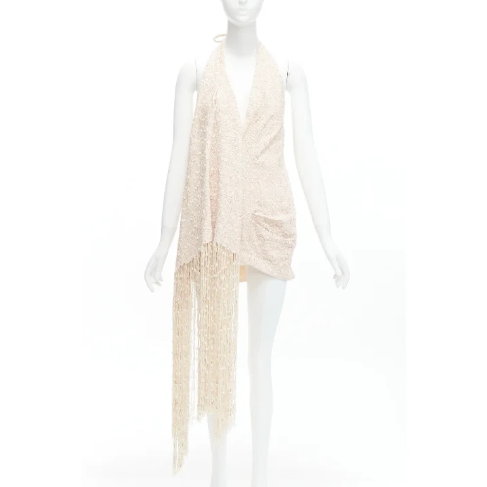 Jacquemus Pre-owned Cotton dresses Beige Dames