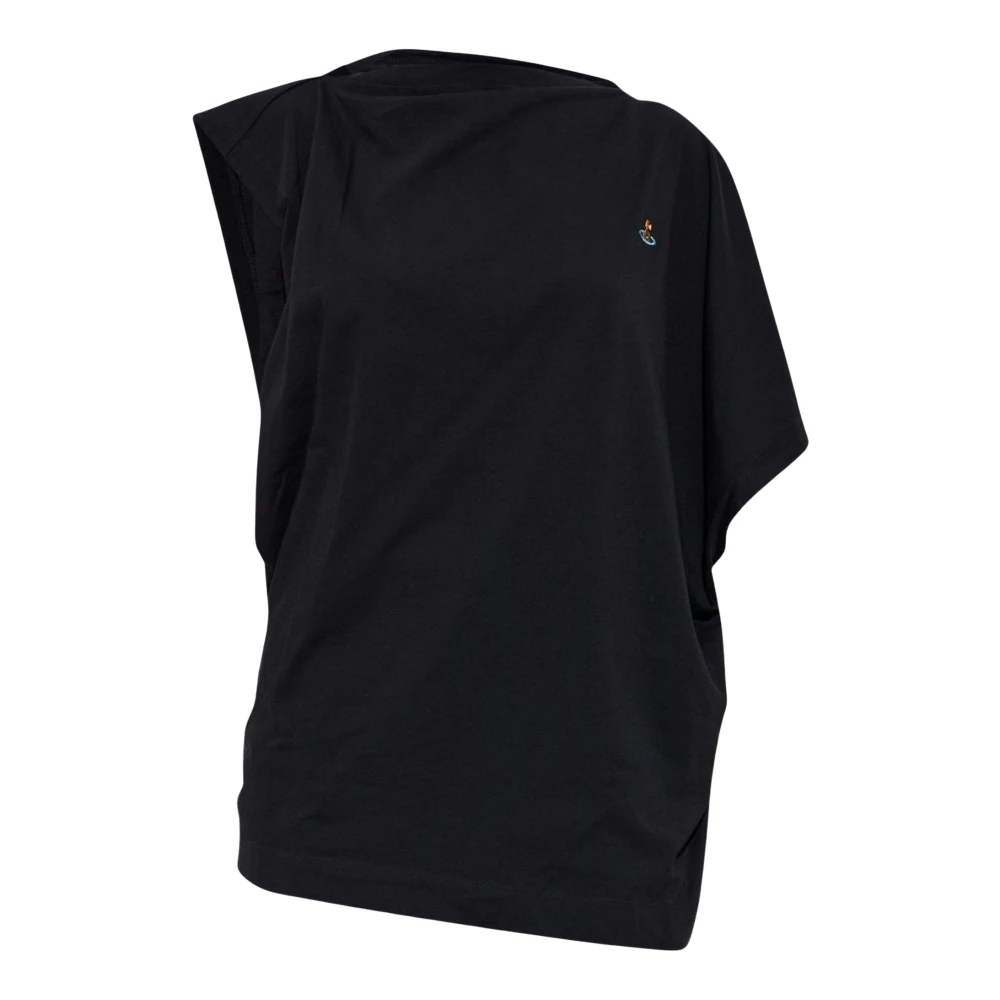 Vivienne Westwood Vrouw Zwart Tops Dames, Xs, Katoen, Oversized Hebo Top