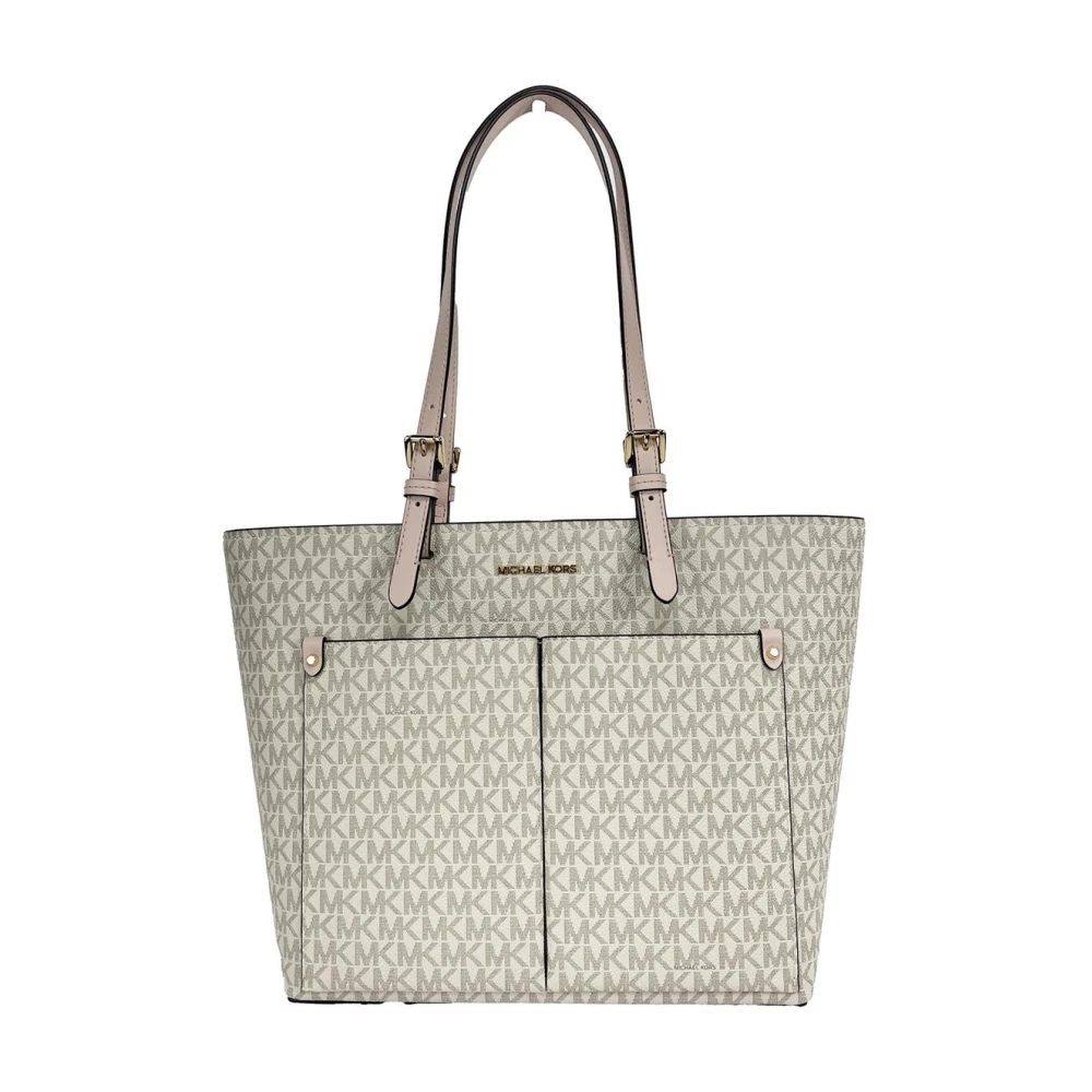 Michael Kors Double Pocket Tote Bag Beige Dames