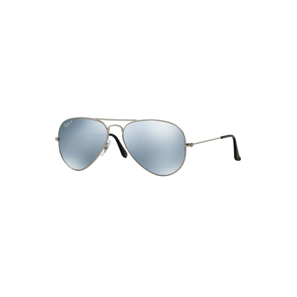 Ray - Ban Unisex Grey Ray - Ban Rb3025 Aviator 019/W3 Sunglasses Metal Silver Pilot Polarized - Image 12