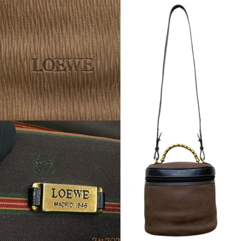 Loewe Pre-owned Fabric handbags Brown Dames