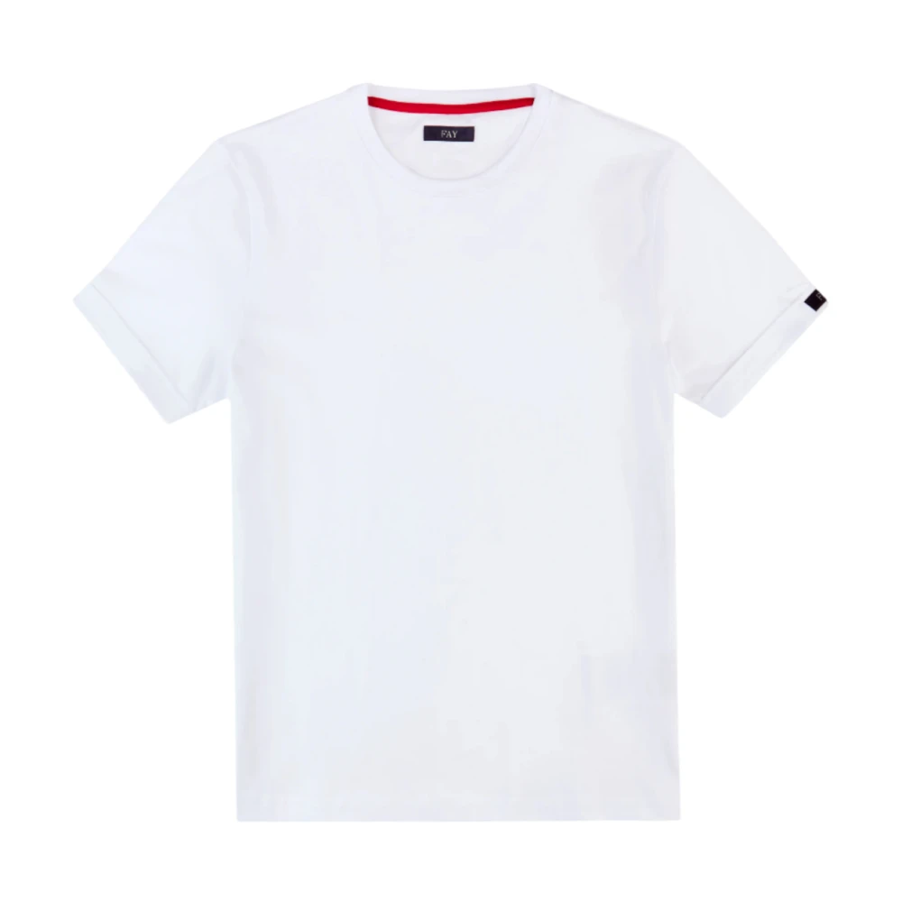 Fay Witte T-shirts en Polos White Heren