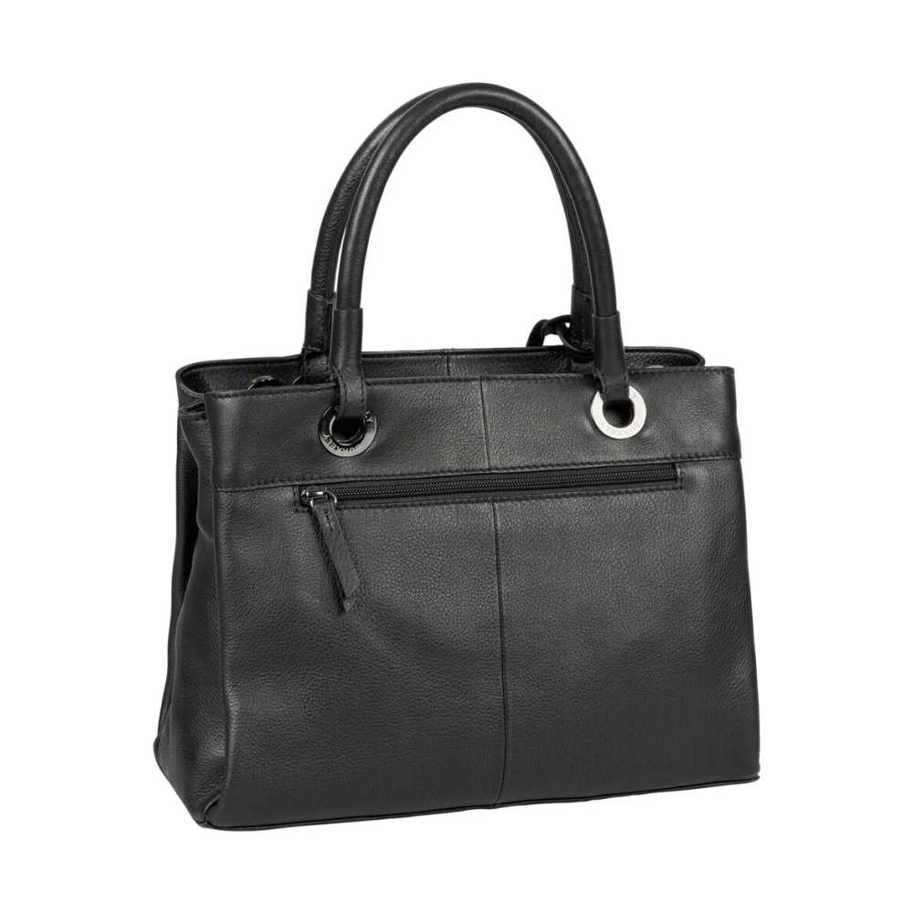 Burkely Klassieke Leren Tas Black Dames
