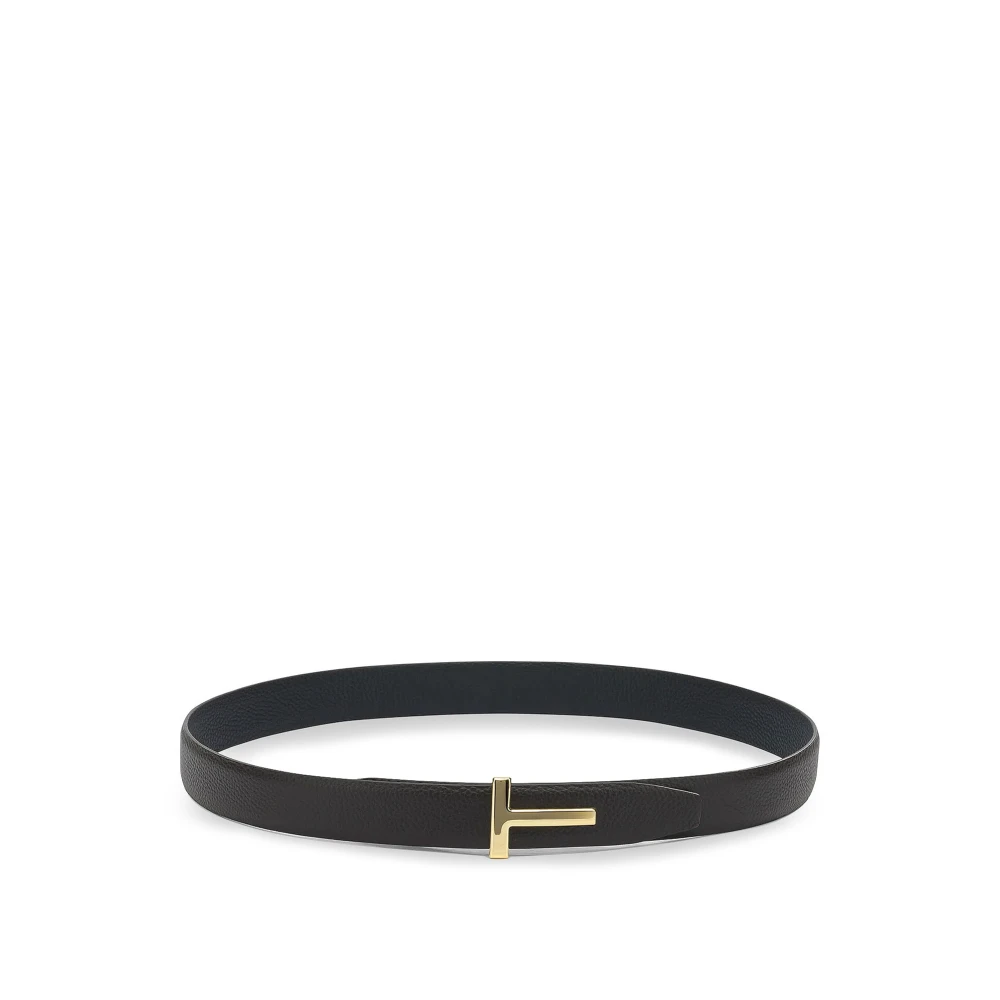 Tom Ford Men's Black Reversible Leather Belt - Belts - 105 Cm - Accessories