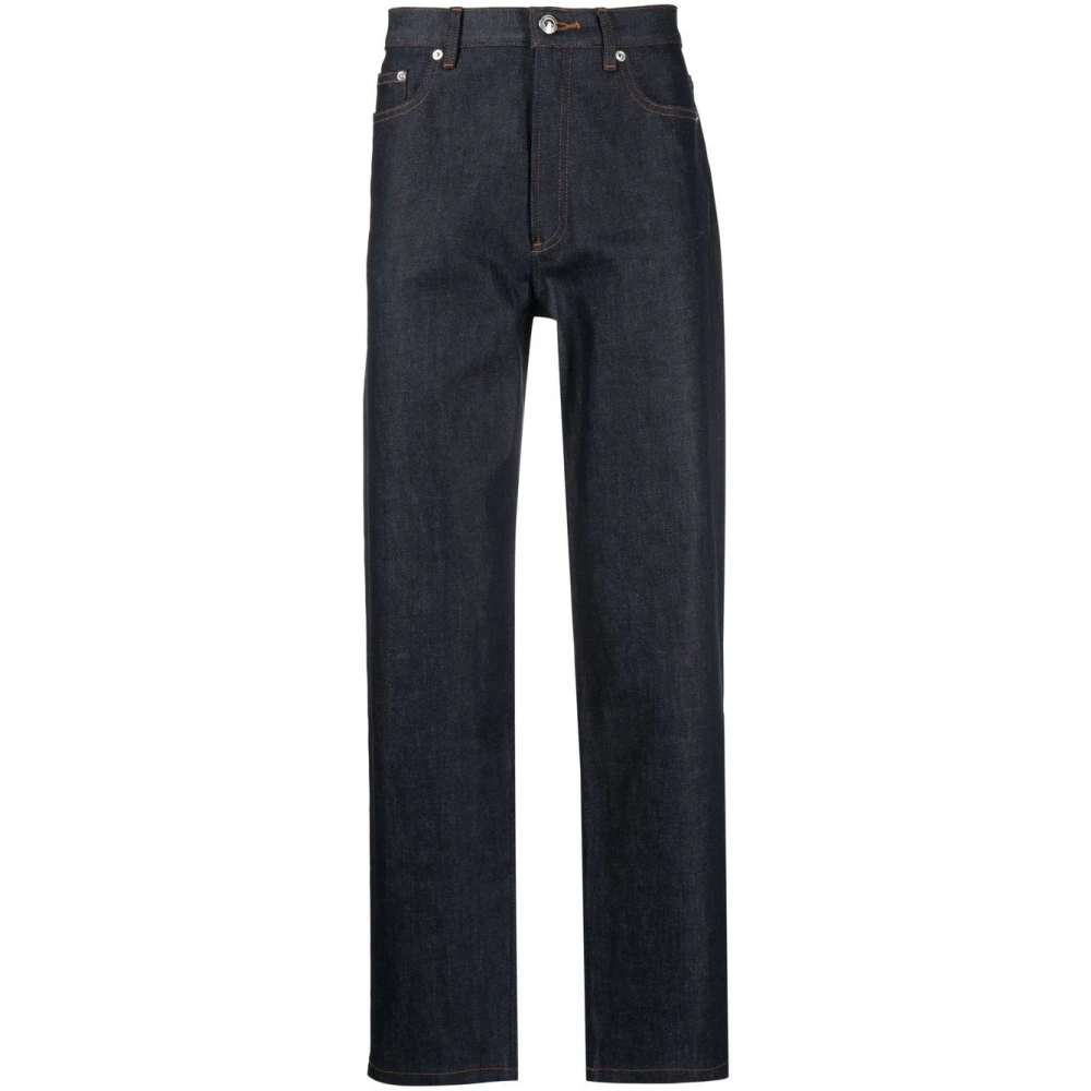 Mørkeblå Straight-Leg Jeans