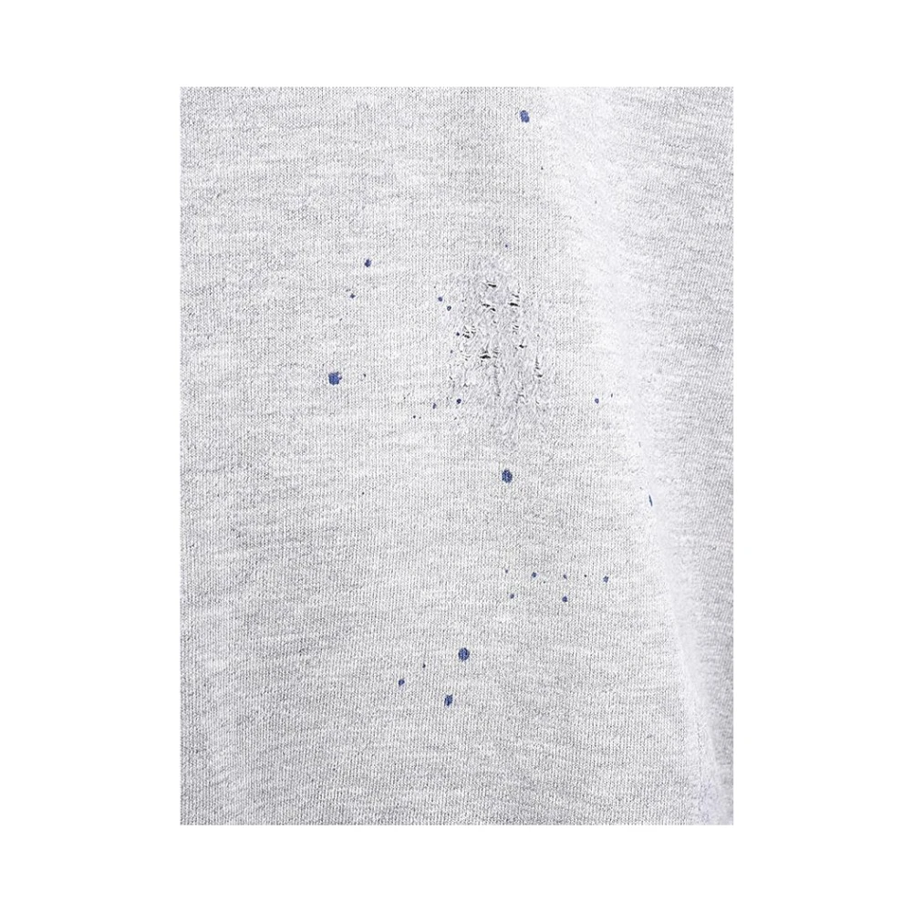 Dsquared2 Korte mouwen katoenen sweatshirt met studs Gray Heren