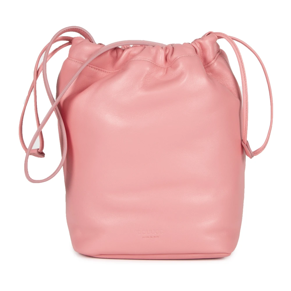 Douuod Woman Roze Bucket Bag met Verstelbaar Koord en Afneembare Schouderband Pink Dames
