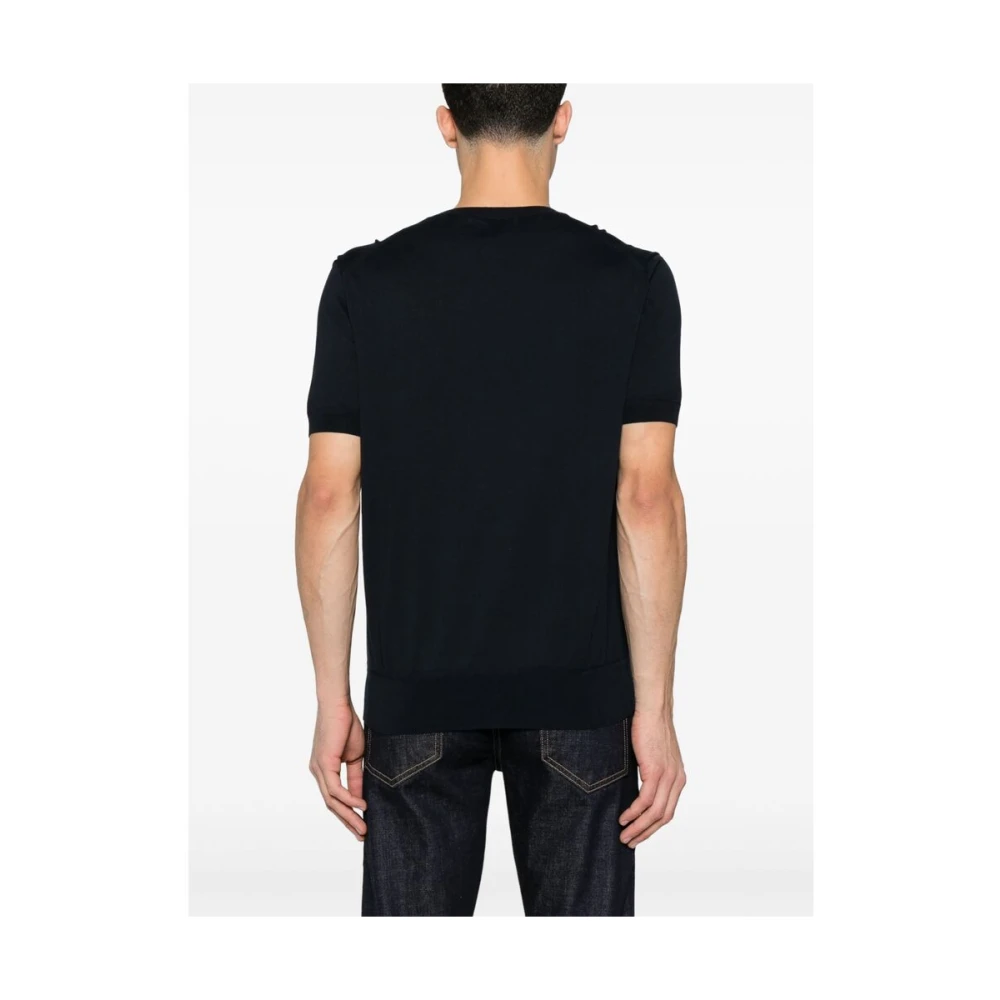 Tom Ford Navy Blue Crew Neck Sweater Blue Heren