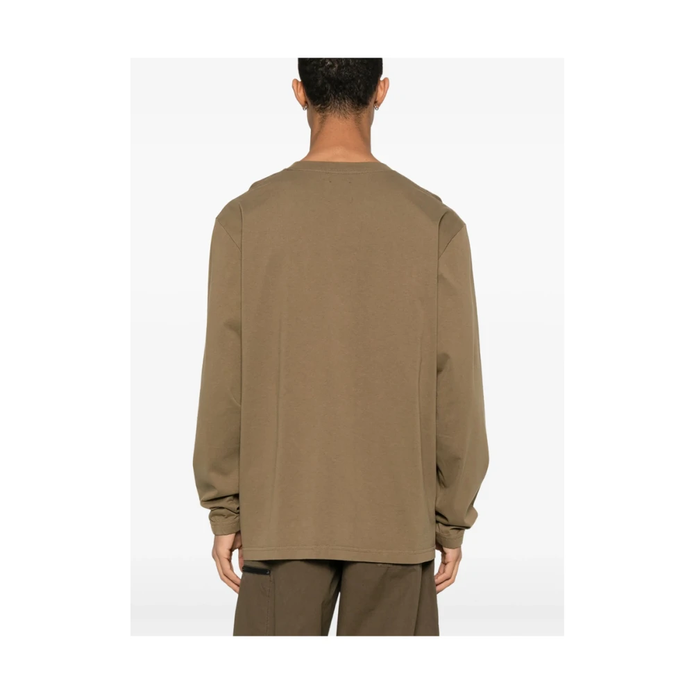 ROA Olijfbruin Crew Neck Lange Mouw Brown Heren
