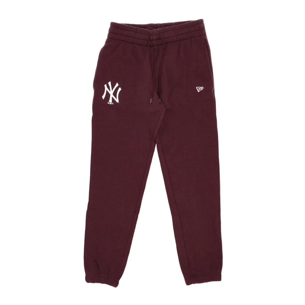 New Era Men's Brown Sweatpants, L, Mlb Team Logo Maroon/White Jogger Joggers