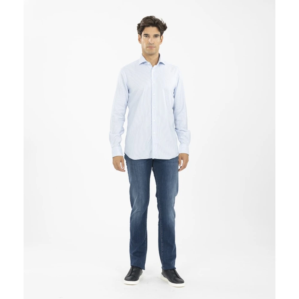 Xacus Oxford Tencel Overhemd Blue Heren