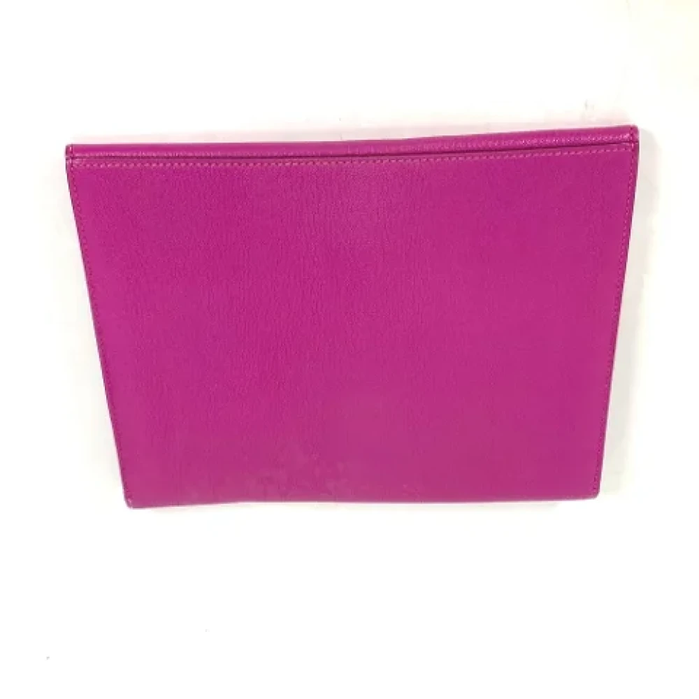 Hermès Vintage Pre-owned Leather clutches Purple Dames