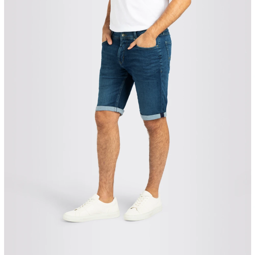 MAC Licht Sweat Denim Bermuda Shorts Blue Heren