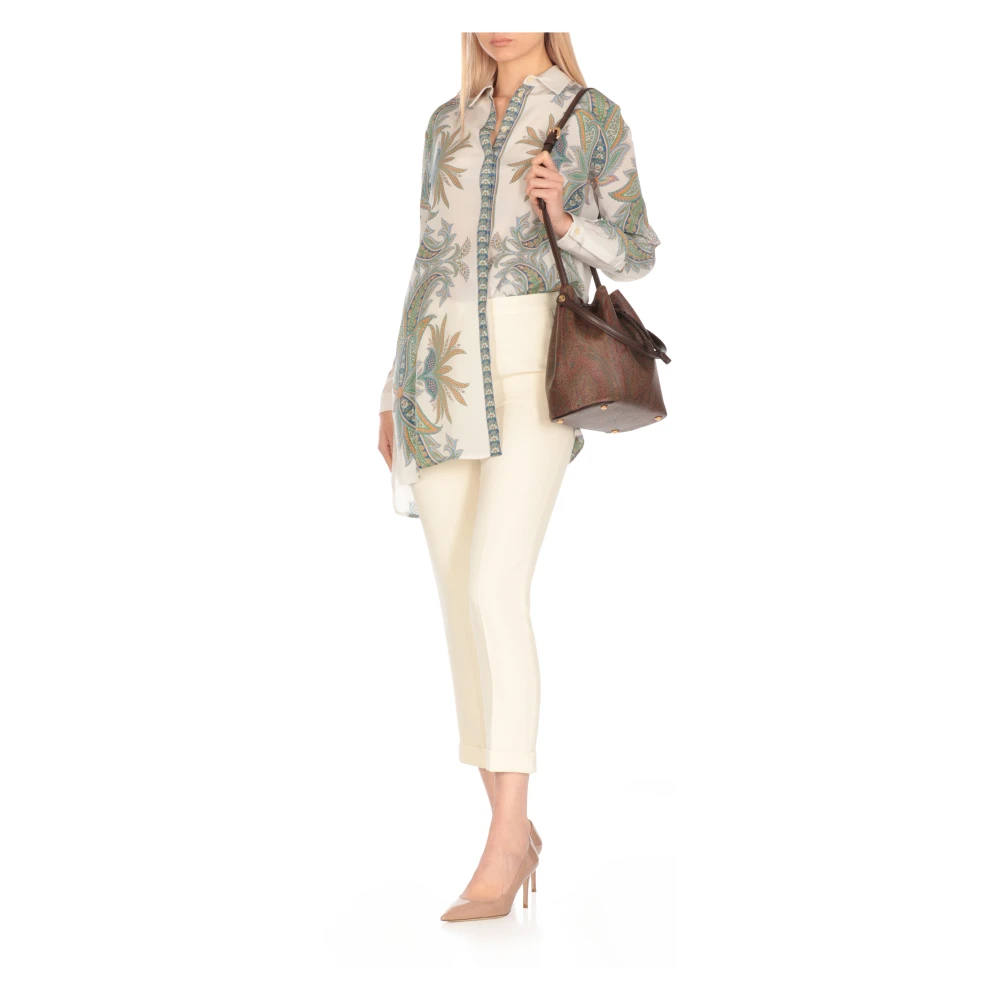 ETRO Bruine Katoenen en Leren Damentas Brown Dames