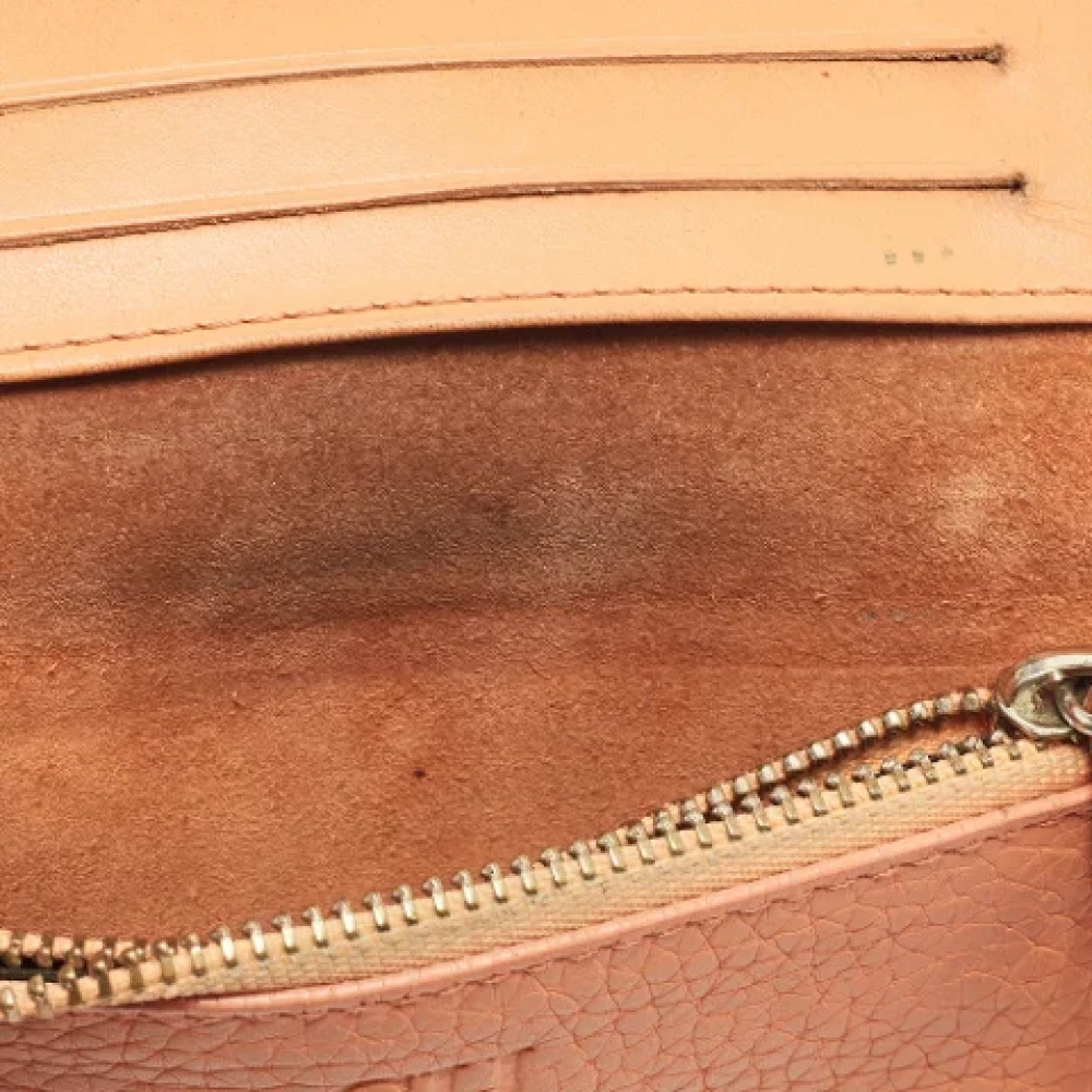 Carolina Herrera Pre-owned Leather wallets Orange Dames