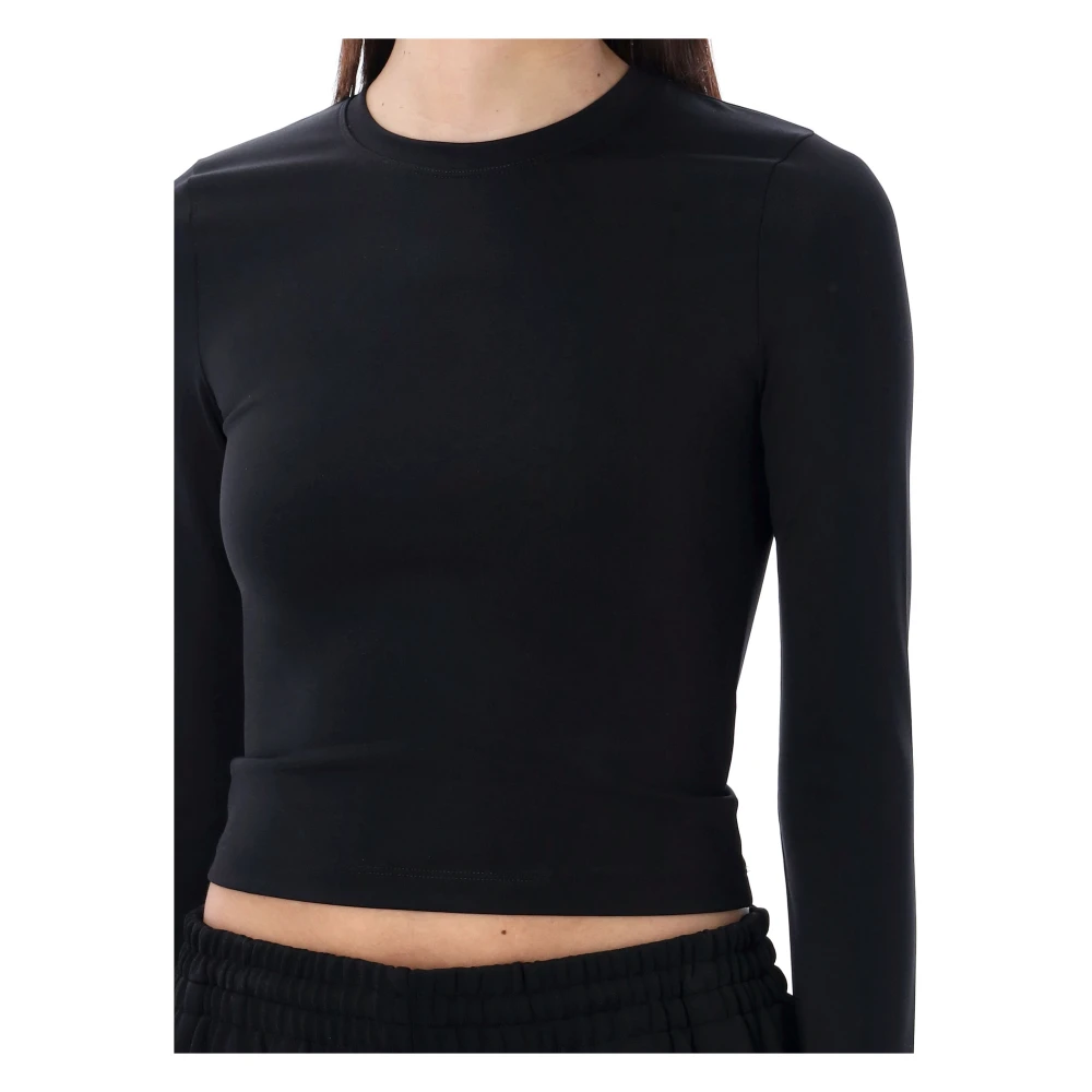Wardrobe.nyc Zwart Opaque L S T-Shirt Black Dames