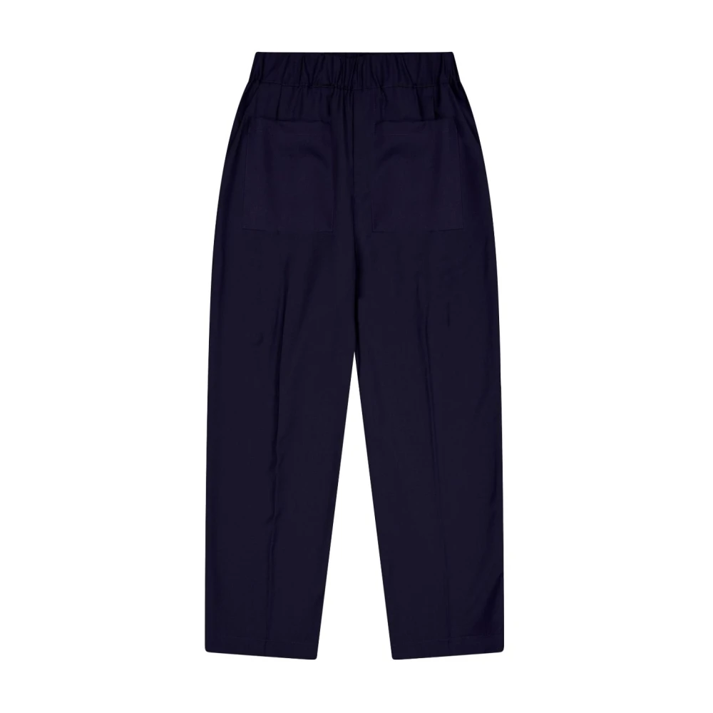 Laneus Blauwe elastische taille broek Blue Heren