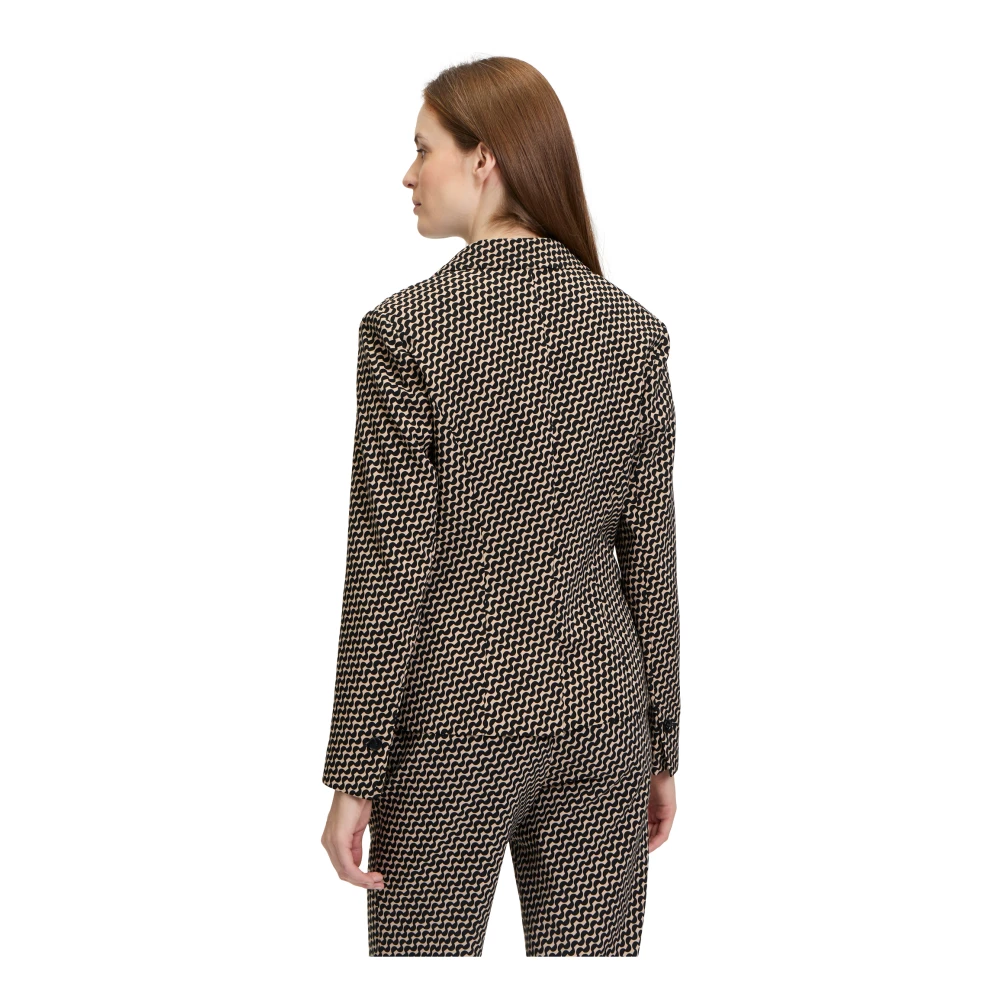 Betty Barclay Grafische Blazer met Elegante Reverskraag Brown Dames
