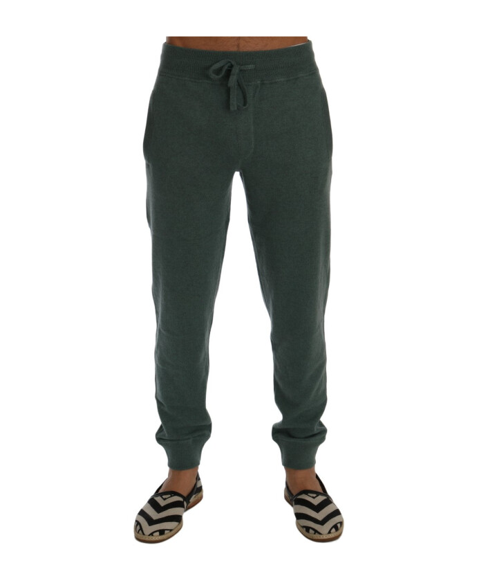 luxury-green-cashmere-sport-pants
