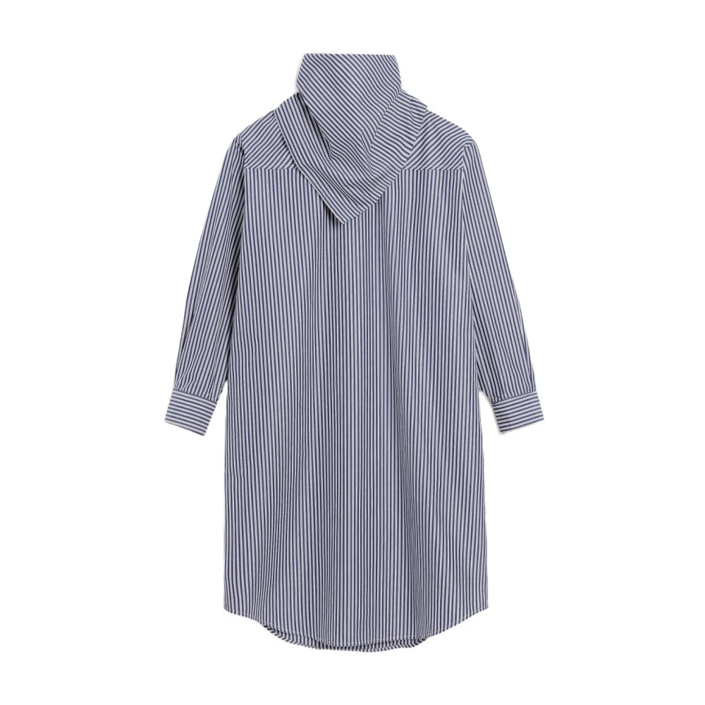 Ami Paris Women's Blue Striped Bandana Collar Dress Clear