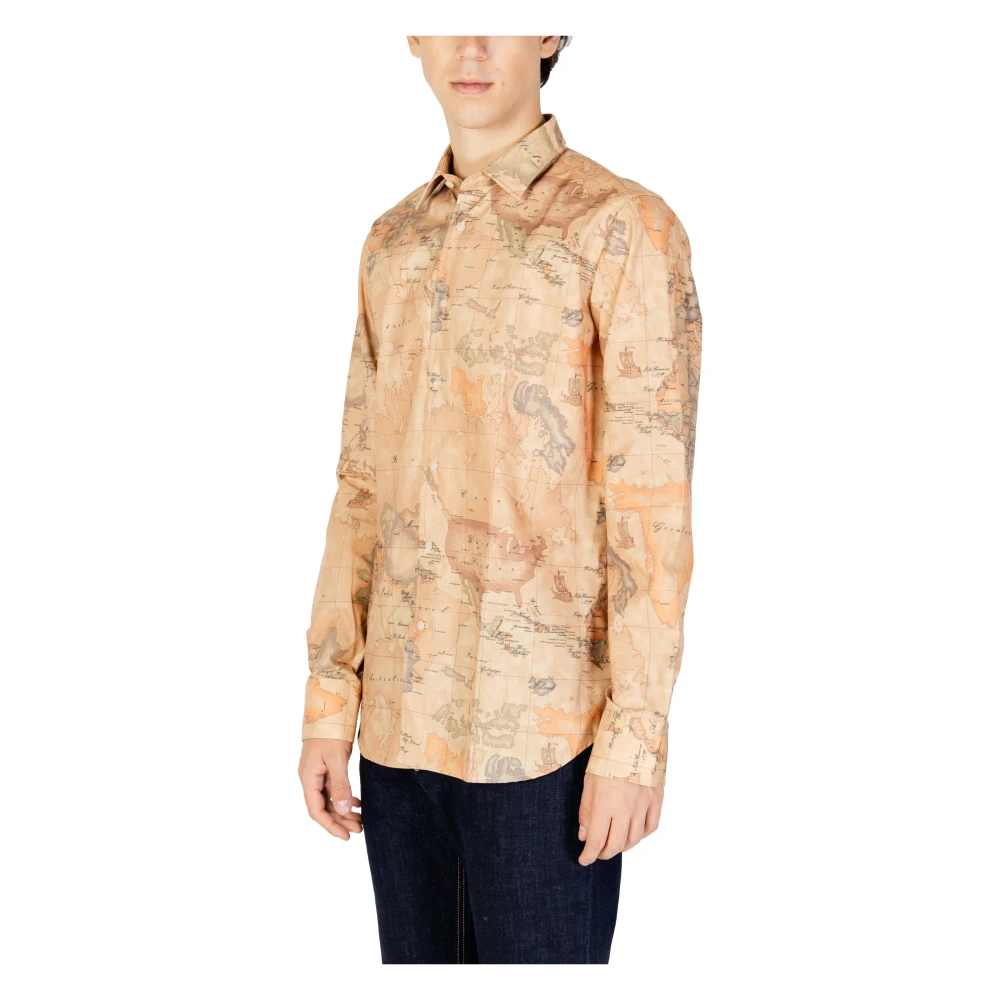 Alviero Martini 1a Classe Heren Overhemden Herfst Winter Collectie Beige Heren
