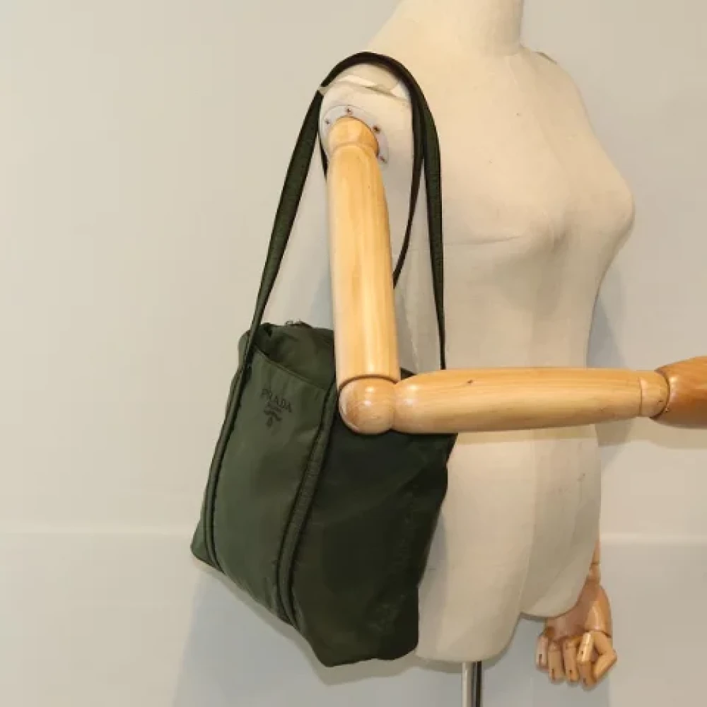 Prada Vintage Pre-owned Fabric prada-bags Green Dames