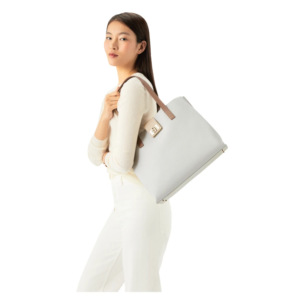Furla Veelzijdige leren tas met kleurblok-effect White Dames