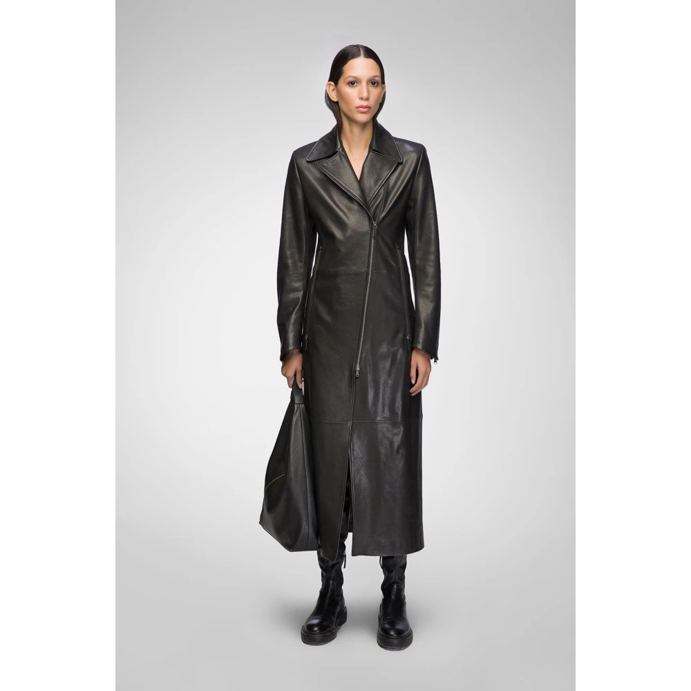 Vespucci by VSP Marisol Zwarte leren jas Black Dames