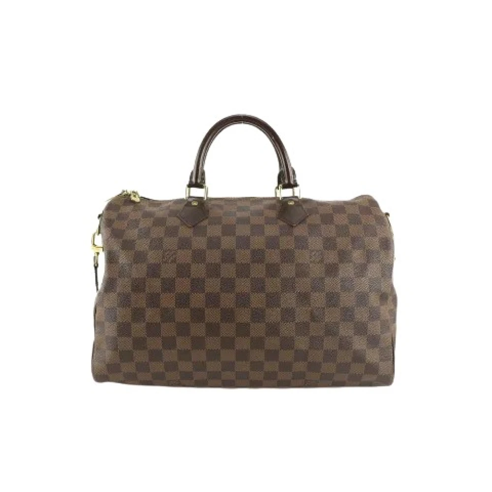 Louis Vuitton Vintage Canvas LV Väskor, Begagnade, Tillverkade i Frankrike Brown, Dam