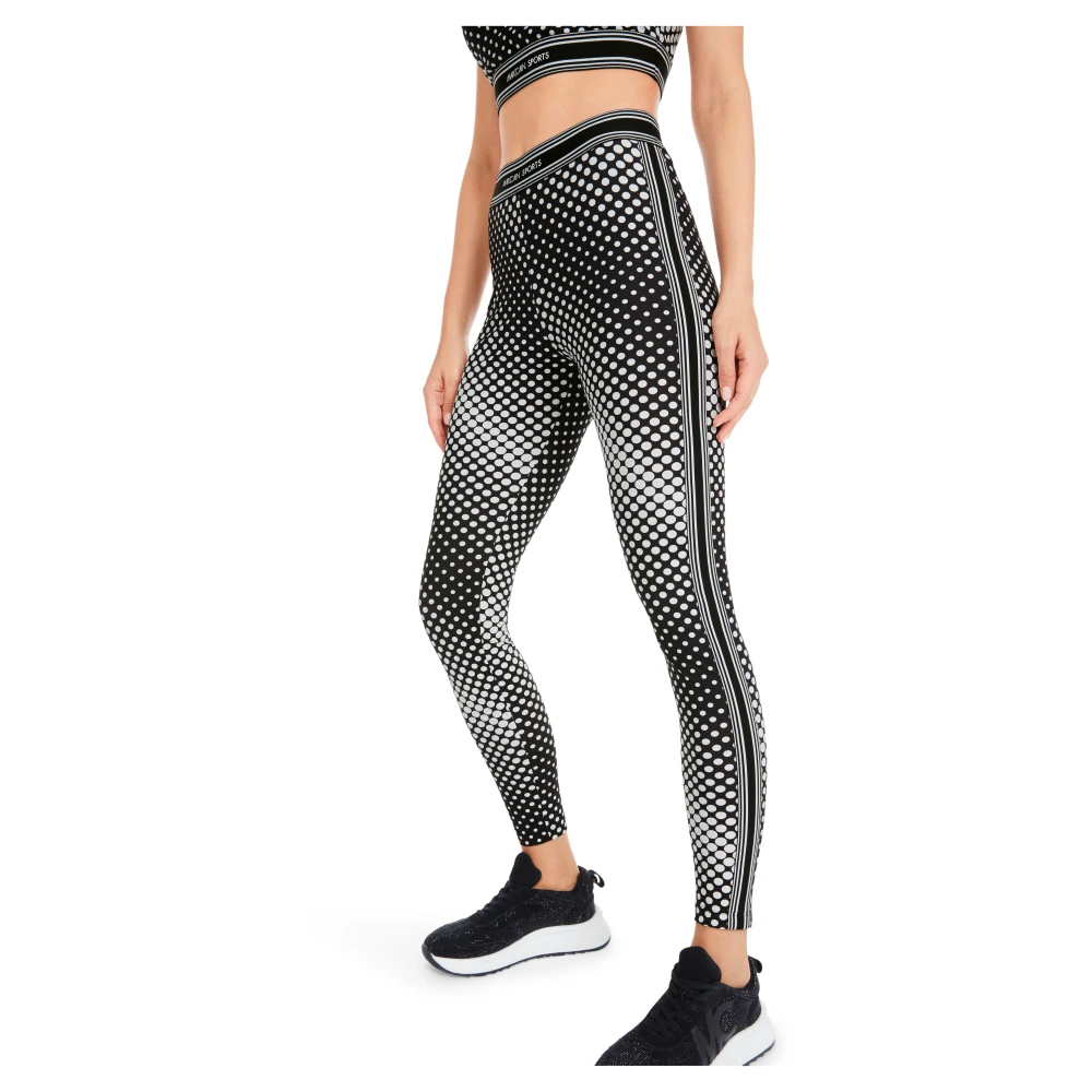 Marc Cain Grafische Leggings Model Santa FÈ Black Dames