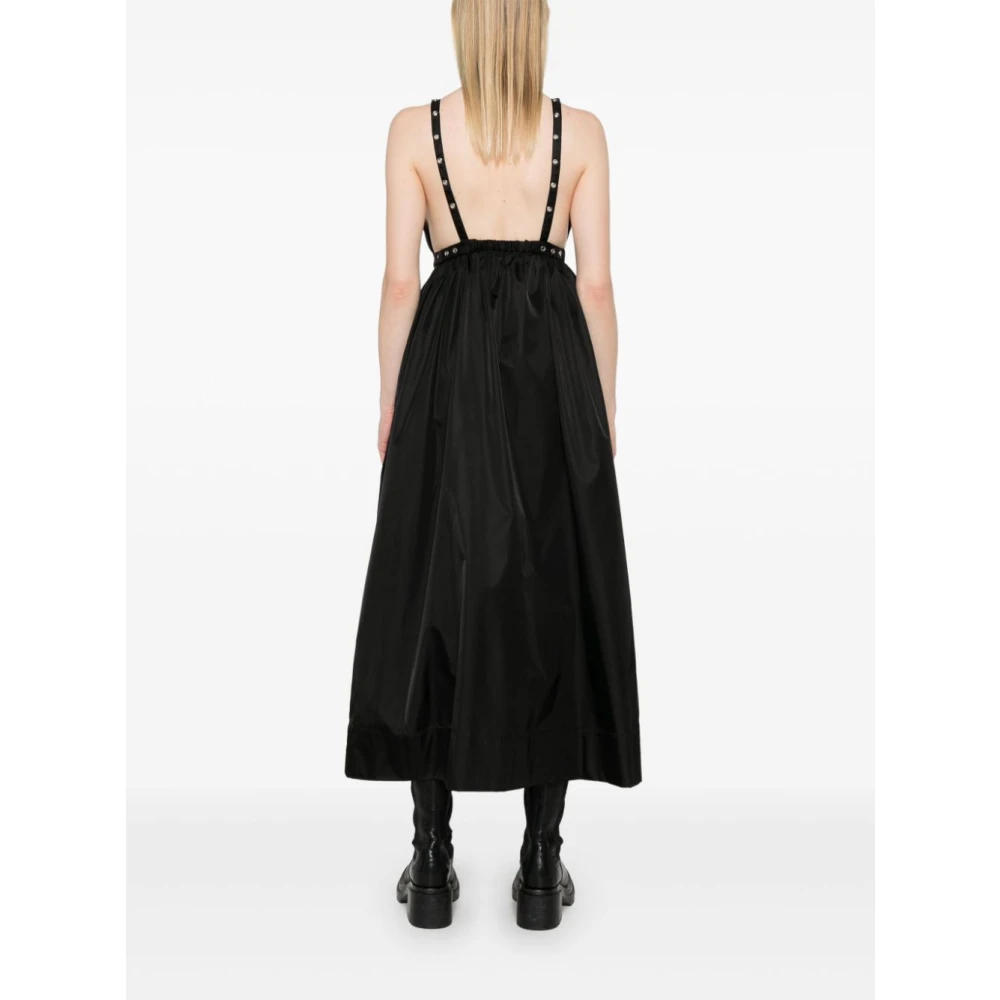 Ganni Elegante Nero Jurk voor Vrouwen Black Dames
