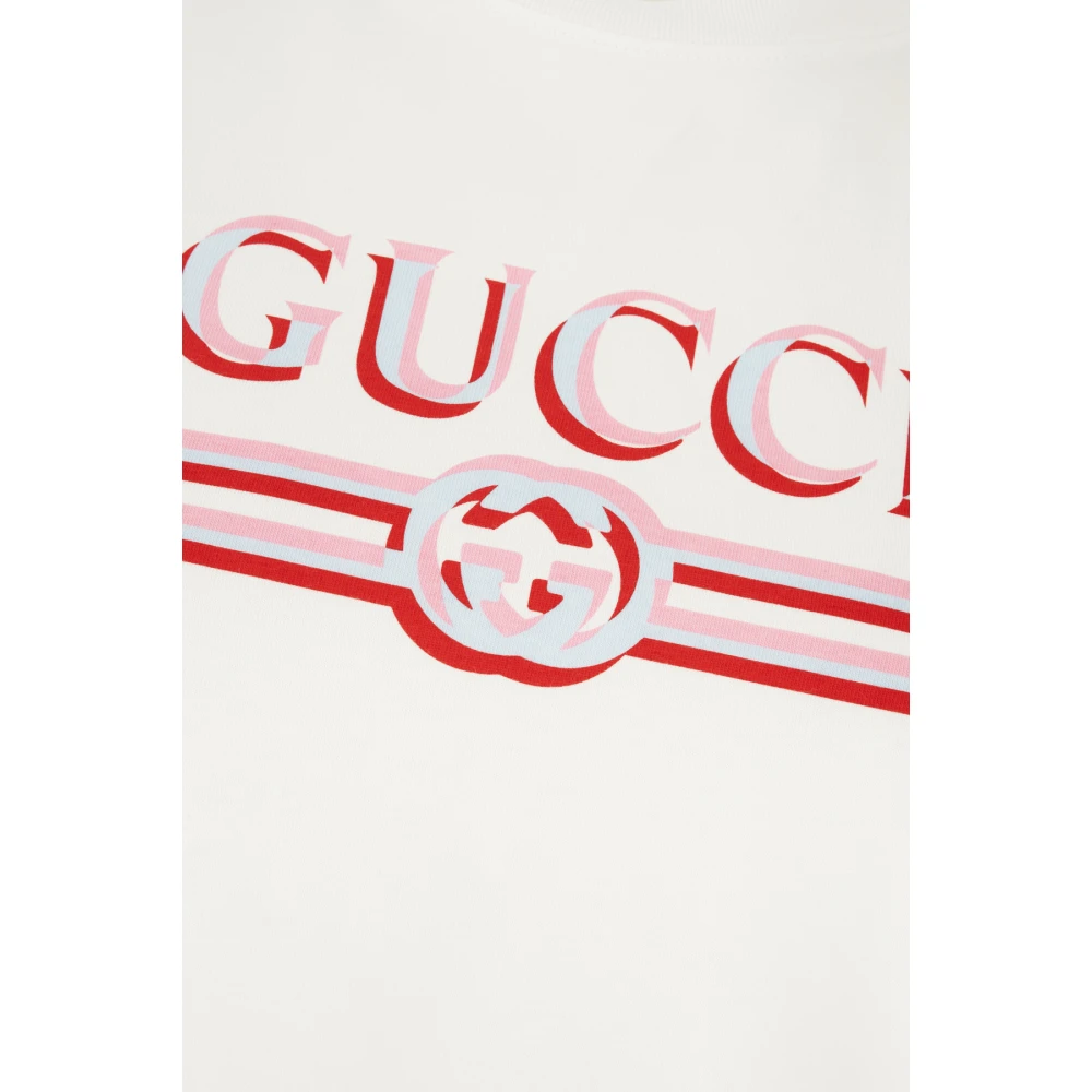 Gucci Casual Katoenen T-Shirt voor Mannen White Dames