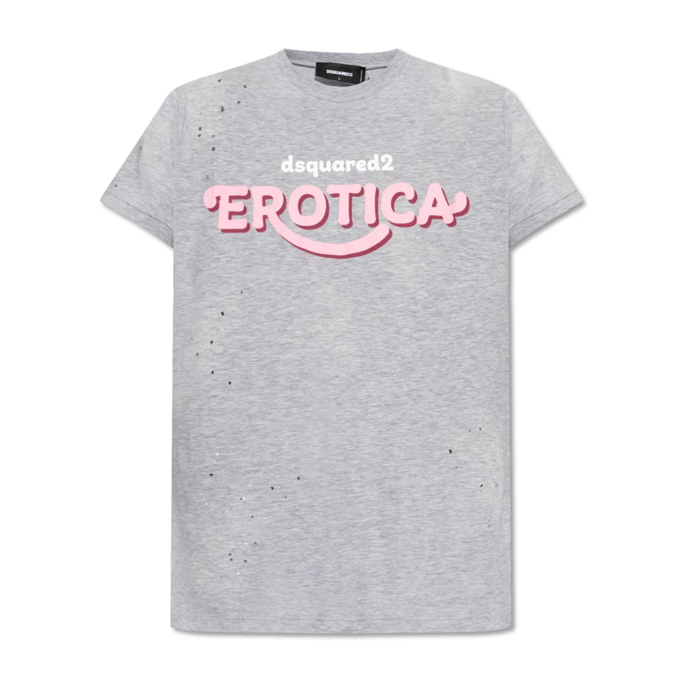 Dsquared2 Men's Gray T-Shirt With Logo