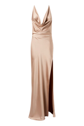elegant-satin-v-neck-long-dress