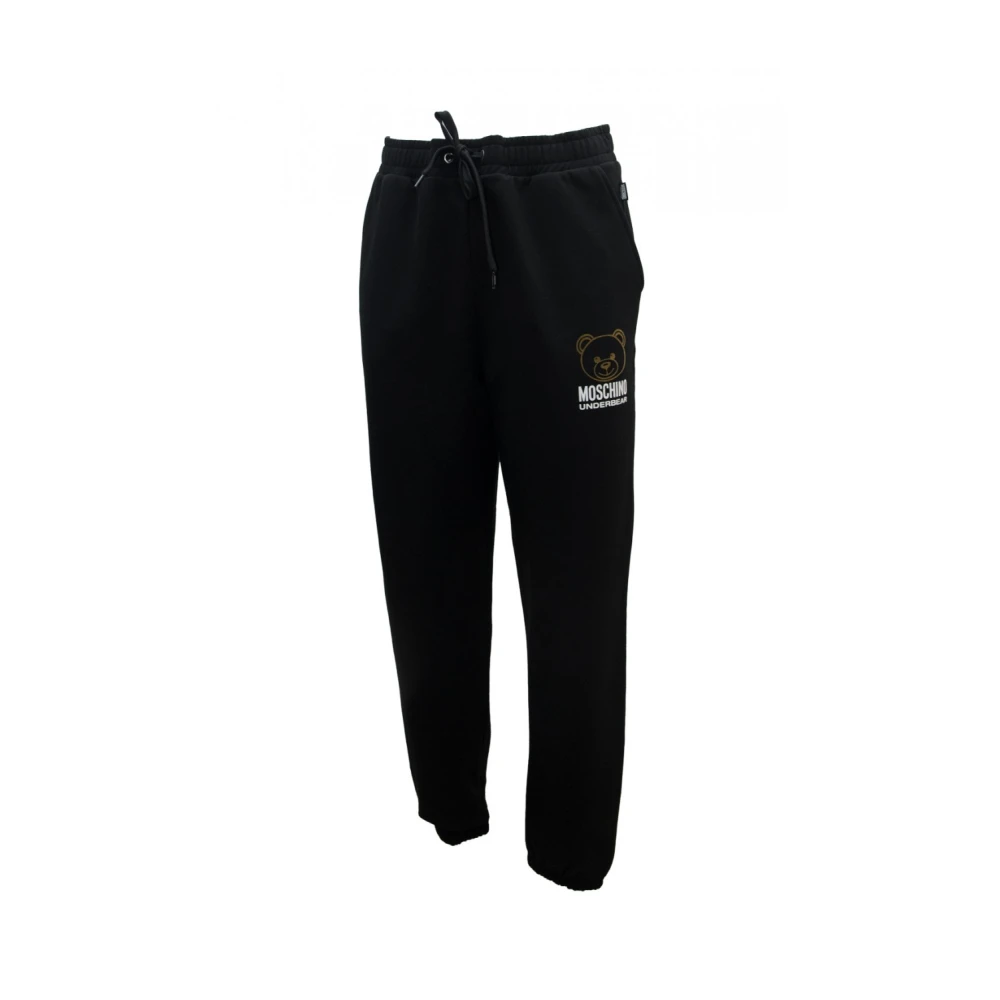 Moschino Zwarte Katoen Elastaan Sweatpants V1A6814 4424 Black Heren