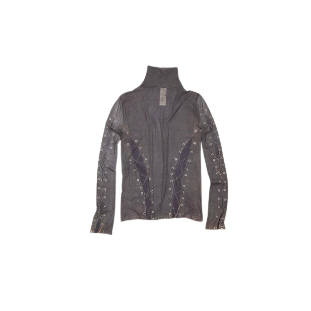 Acne Studios Trompe L'oeil Print Top Brown Dames