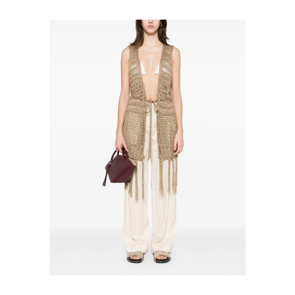 Twinset Stijlvolle Jas Set Brown Dames