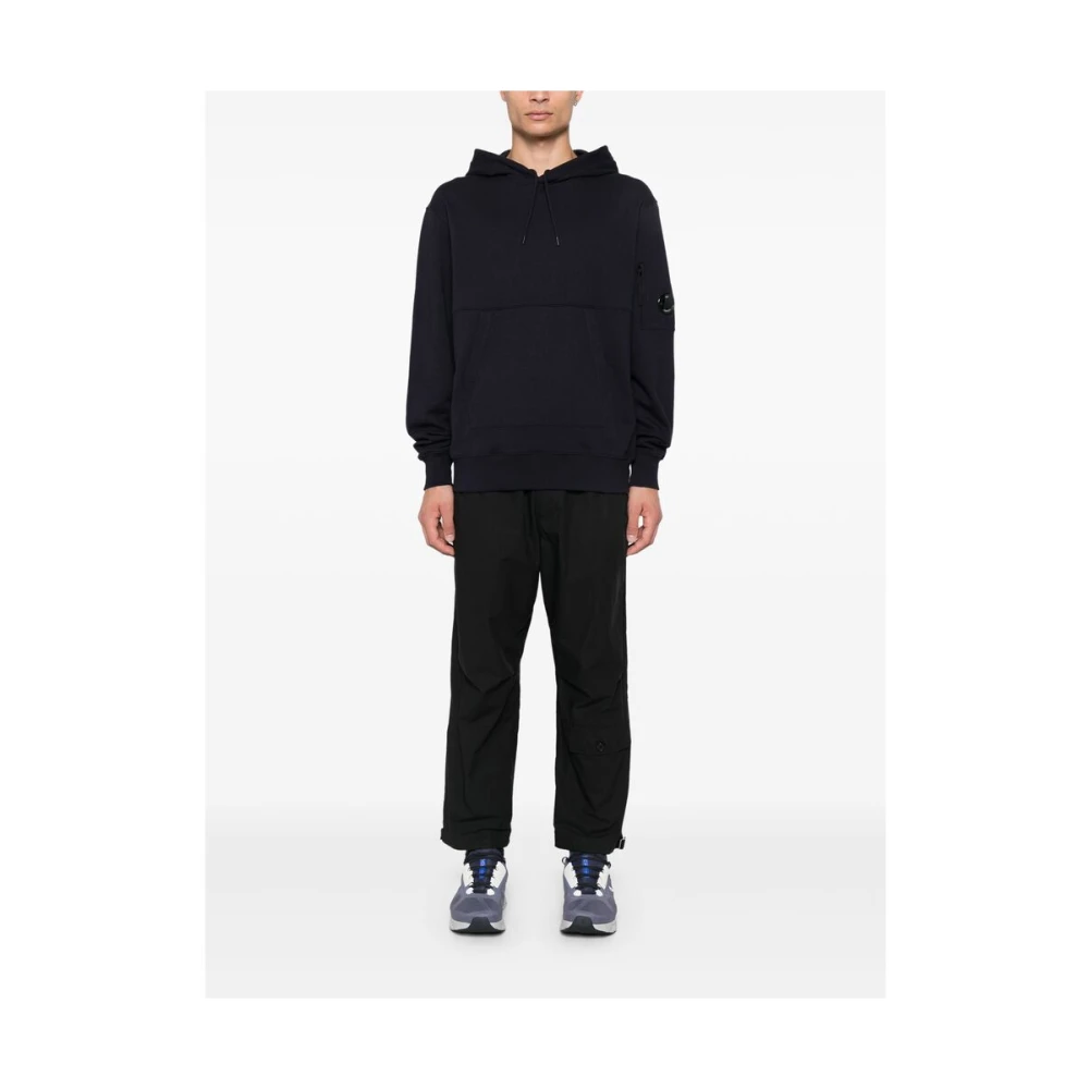 C.P. Company Navy Blauwe Hoodie Lens Detail Blue Heren