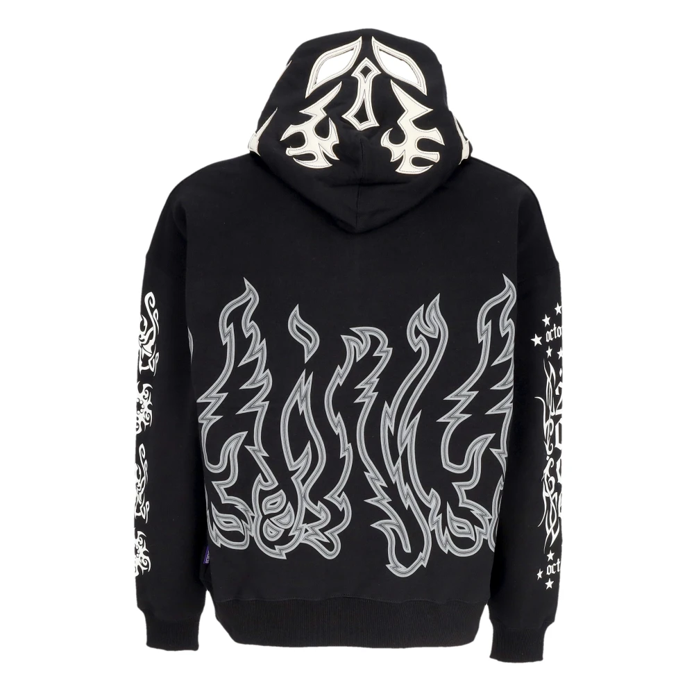 Octopus Transformeerbare Hoodie met Masker Black Heren