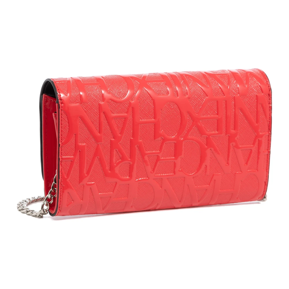 Armani Exchange Logo Drukknoop Schoudertas Red Dames