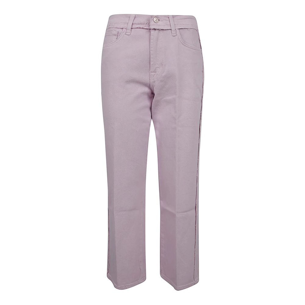 7 For All Mankind Pink Straight Fit Jeans, Female, W28, Stovepipe Straight Ankle