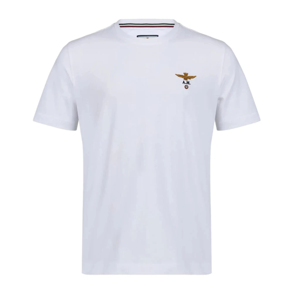 Aeronautica Militare Hombre Blanco Camisetas, Talla: 3XL