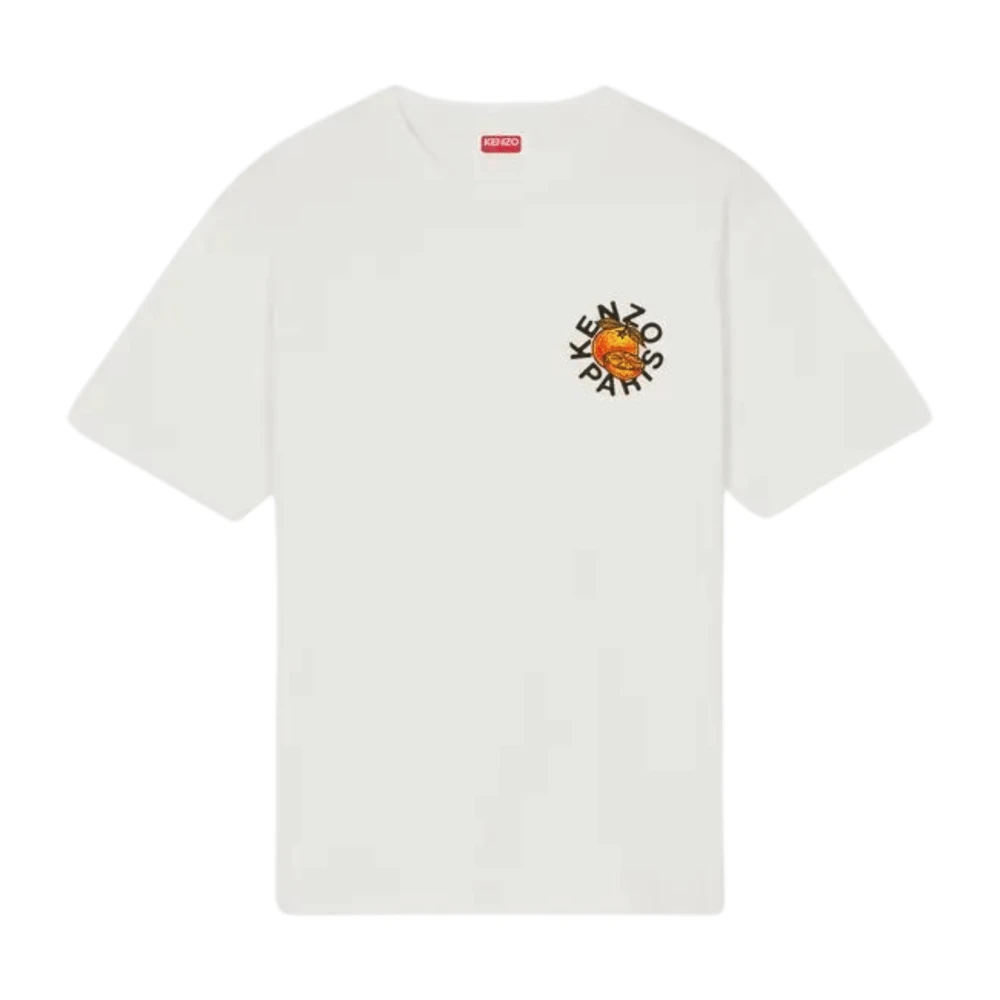 Kenzo Oranje Wit Korte Mouw Katoenen T-shirt White Heren