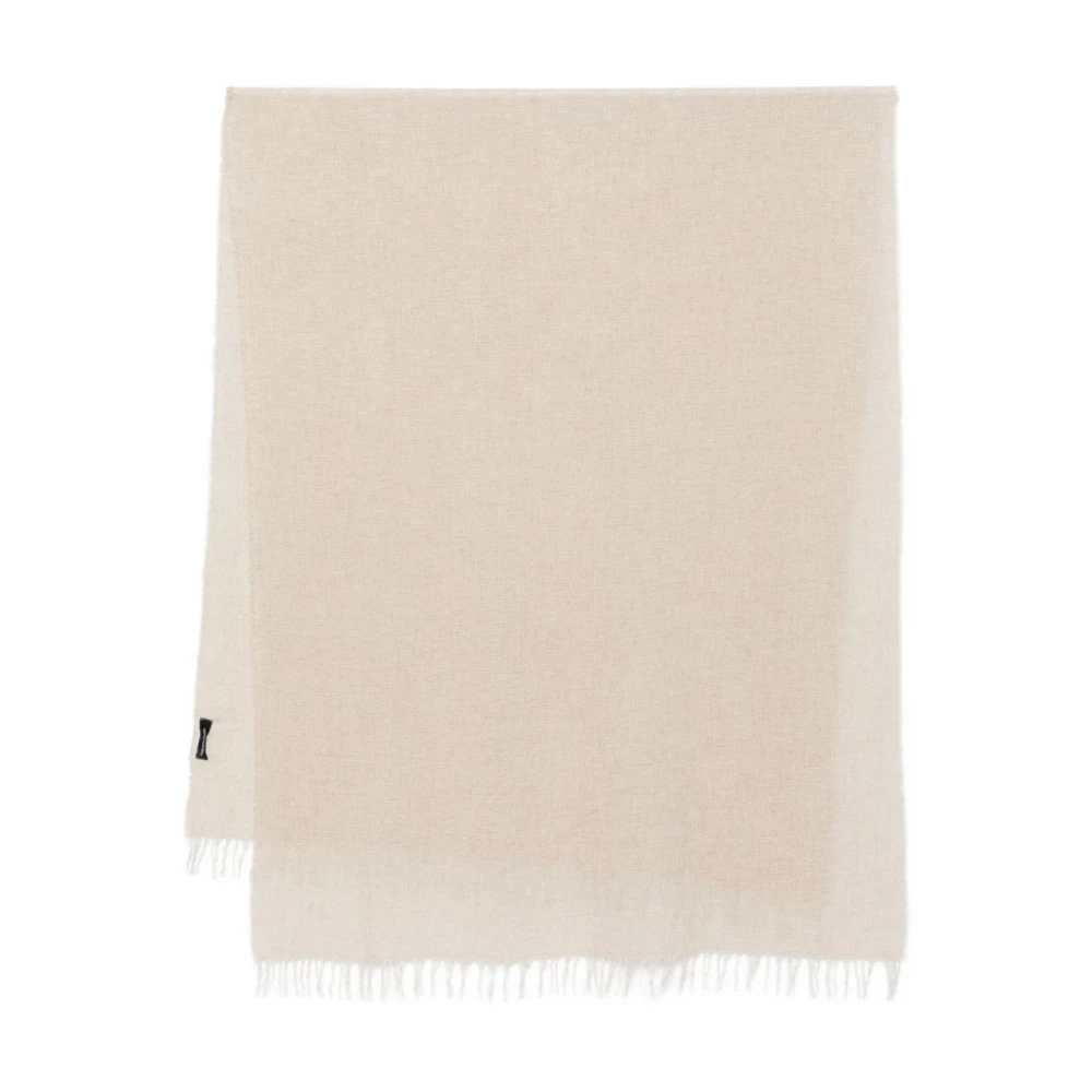 Fabiana Filippi Women's Beige Winter Scarves, One Size, Fringed Rectangular Scarf
